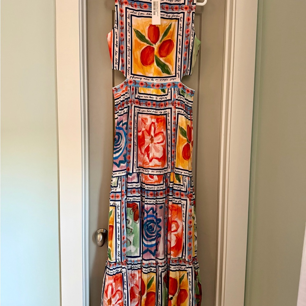 Vibrant Floral Patchwork Maxi Dress
